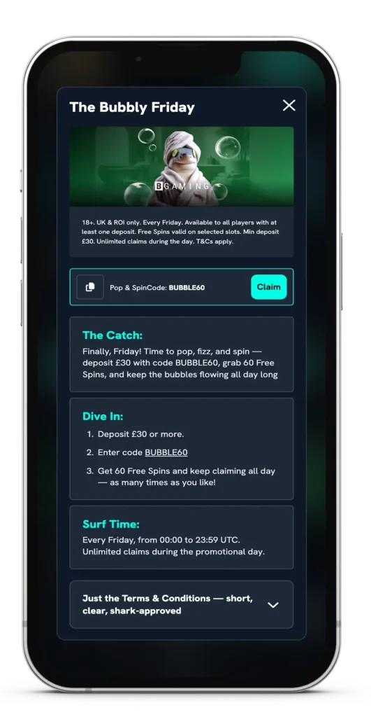 SpinShark Mobile Bonus