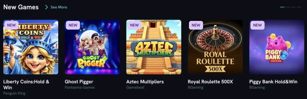 SpinShark New Games